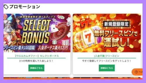 カジノレオのボーナス